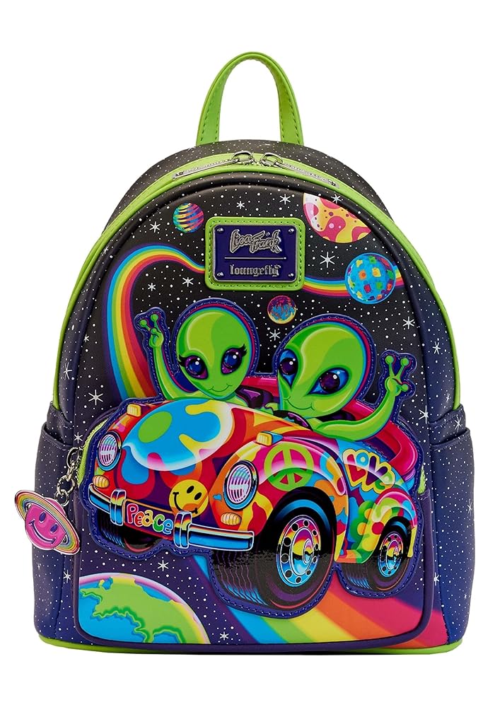 Loungefly Lisa Frank Cosmic Alien Ride Glow in the Dark Mini